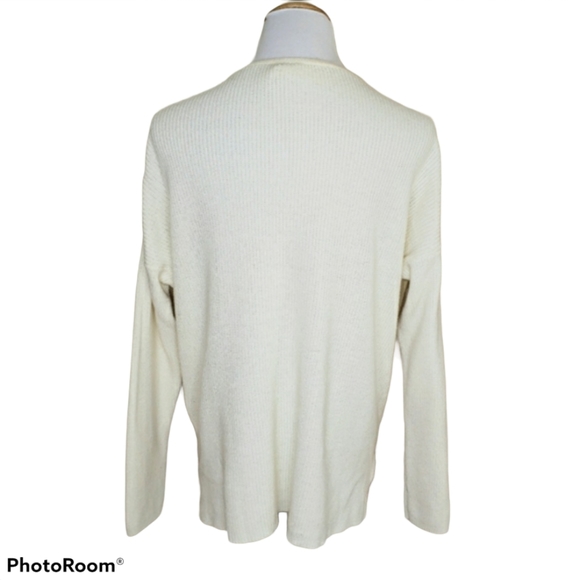 Chico's Christina Lace Front Pullover Cream & Tan - Picture 4 of 8